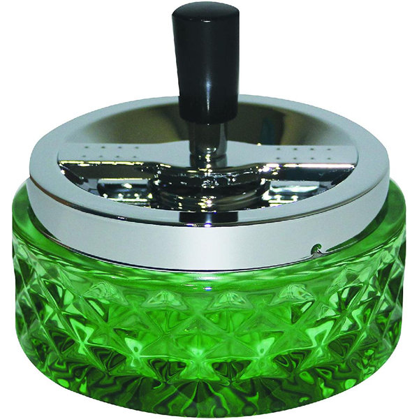 genaositun 4.75 Vintage Push Down Glass Spinning Ashtray Choose Your Own Colour Wayfair Canada